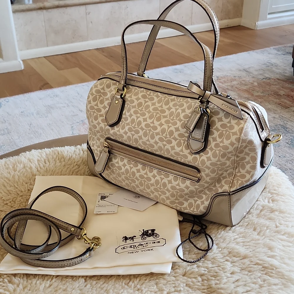 NWT Coach Pop Signature East West Satchel Bag 🤎👜💜 - Picture 14 of 16
